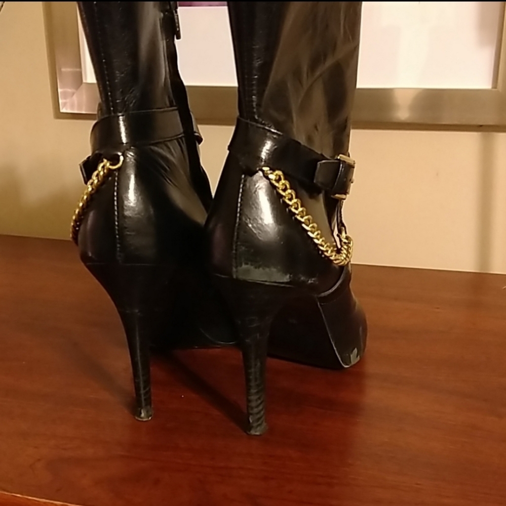 Ralph Lauren Black Boots Size 10B - Picture 4 of 7